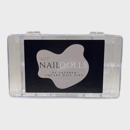 Tapered Square Clear Nail Tips (with box)