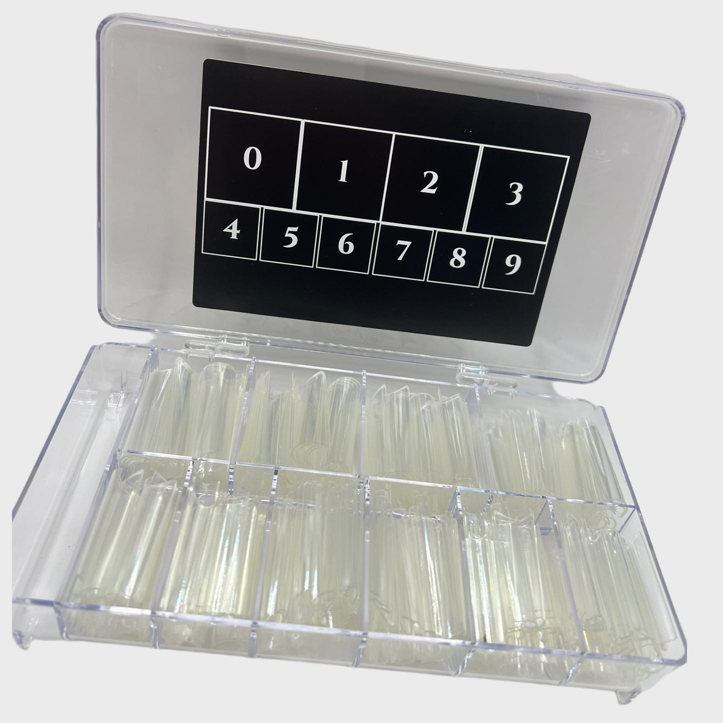 Tapered Square Clear Nail Tips (with box)